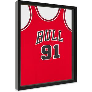 16x20 Large Shadow Box Picture Frame with Soft Linen Back, Black Wooden Youth Kids Jersey Frame Display Case with Tempered Glass Cover for Wall Display