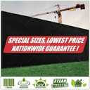 Colour Tree 6' x 8' Black Fence Privacy Screen, 90% Blockage Windscreen