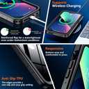for iPhone 13 Case,[IP68 Waterproof][Built-in Screen & Lens Protector ][Military Grade Shockproof] Full Body Heavy Duty Protection Durable Phone Cover, Black