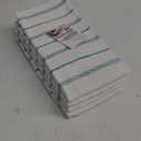 KitchenAid Albany Kitchen Towel 4-Pack Set, Aqua/White, 16"x26"