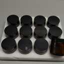 Norme 96 Pcs 4 oz Glass Jars with Lids Leakproof Round Airtight Empty Cosmetic Jars with Inner Liners Lid for Storing Lotions Powder Ointments Candle Making Tins (Black,Amber)