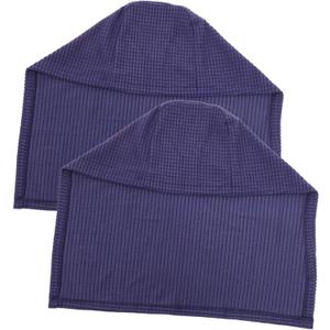 VICASKY 2pcs Navy Stretch Sofa Armrest Soft Armrest Towels for Home Clean Protective Cloth Stylish Decor for Couch Furniture (Picture 1)