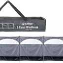 Windbreaker Wind Privacy Screen Camping Blocker 5 Panel Garden Beach Wind Shield 5ft High x 27.4ft Long (Stone Grey)