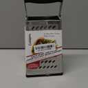 Cuisipro Stainless Steel Cheese Grater with Handle, 4 Sided Box Grater for Kitchen, Ginger Grater Dishwasher Safe, Fruit and Vegetables Slicer, Cheese Shredder for Potato, Chocolate, Parmesan, Ginger