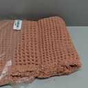 H.VERSAILTEX Upgraded Waffle Bath Mat Super Absorbent Non Slip Bath Rug Soft Pink 17" x 24"