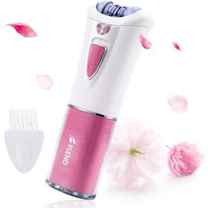 Mini Epilator, Facial Hair Remover for Women, Full Body Smooth Glide Epilator, Portable Electric Lady Shaver for Face, Armpits, Arms, Bikini, and Legs, with 9-Tweezers with LED for Precision, Pink