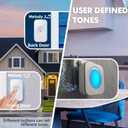 Wireless Doorbell 1200 Feet Waterproof Door Bell Ringer wireless with 36 Melodies 4 Volume Flash Light 1 Receiver &2 Buttons White FUHONGRUI
