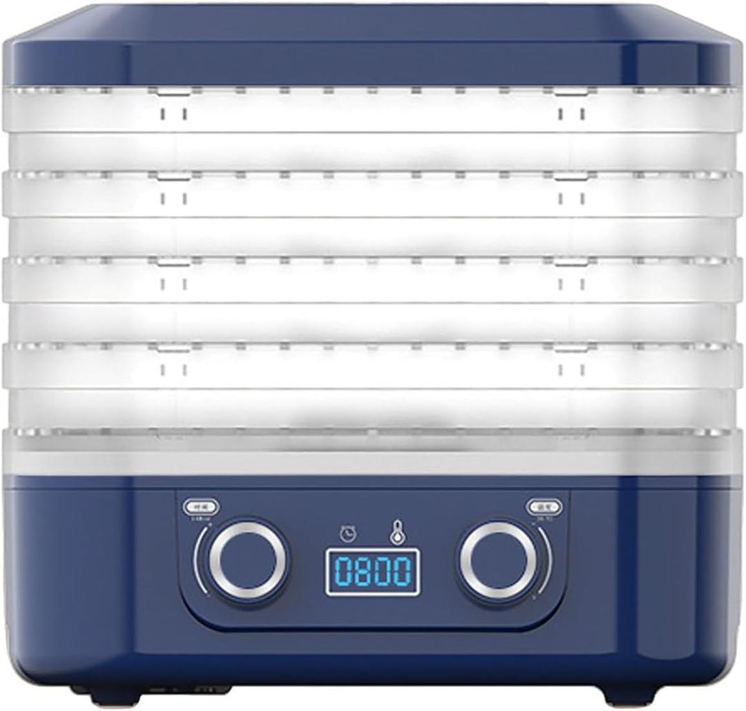 2025 Latest Model Dryer, Dryer Machine for Candy and Snacks, Food Dehydrator Machine with Digital Adjustable Timer and Temperature Control, for Beef Fruits Meat Vegetables (Blue) (Blue five layer double button)