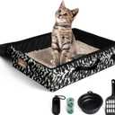 Portable Litter Box for Cats Kitten Foldable Travel Litter Box with Lid, Leak-Proof No Smell Easy to Carry, Clean and Store Easy for Car Travel, Hotle Stays and Road Trip 16x12x4.3inches (Medium, Camo)