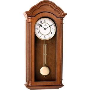 Pendulum Wall Clock Battery Operated - 26 inch Large, Wooden Hanging Grandfather Wall Clock with Pendulum - Quiet, Made with Real Wood for Living Room Decor, Office & Home Dcor Gift