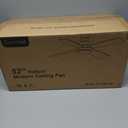 Consciot Ceiling Fan With Lights, 52 Inch Modern Low Profile Ceiling Fan, Remote Control, Quiet Reversible DC Motor, Dimmable 3 Color, 4 Double Finish Blades, Flush Mount, Indoor Only, White