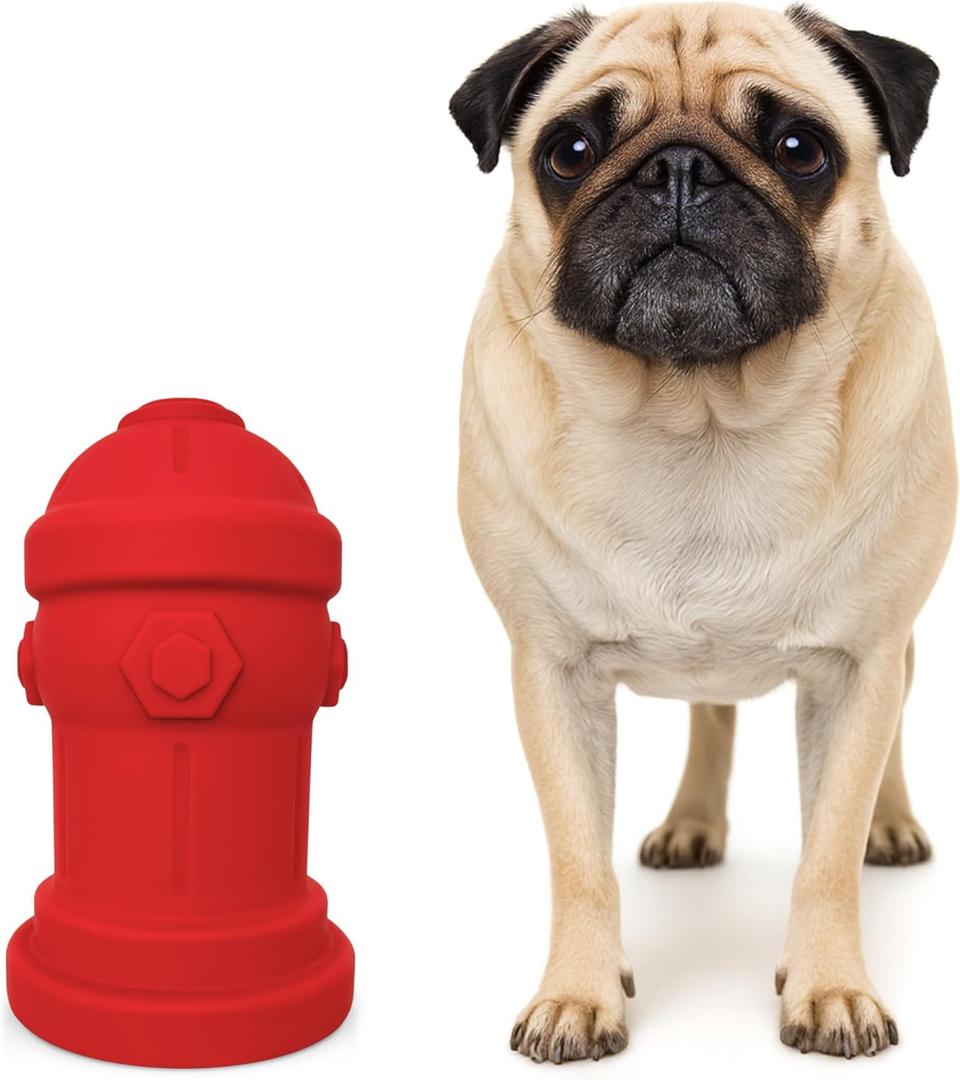 Small Dog Fire Hydrant 4x7 Silicone Soft Potty Training Aid for Small Breeds Under 10lbs Toy Breeds Indoor Outdoor Training Red