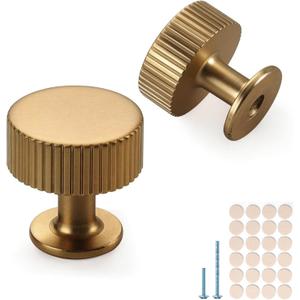 10 Pack Cabinet Knobs for Drawers, Champagne Bronze Kitchen Cabinet Knobs, Drawer Pulls for Dresser & Cupboard, Solid Zinc Alloy Hardware for Furniture