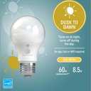 GE Lighting LED+ Dusk to Dawn Outdoor Light Bulb, Sunlight Sensor, Soft White, Automatic On/Off Light Sensing Bulb A19 Light Bulb (1 Pack)