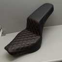 HDBUBALUS Motorcycle Driver Passenger Seat Fit For Harley Softail Street Bob FXBB FXBBS 2018-2025 Softail Standard FXST 2020-2025 (Red Stitching)