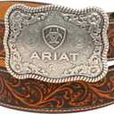 ARIAT Men's Rectangle Rope Edge Shield Buckle Belt (40)