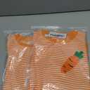 Pack Of 2 AHUGHAUE Baby Boy Girl Easter Outfit Sweatshirt Romper Striped Carrot/Bunny Long Sleeve Bubble Romper Waffle Knit Bodysuit 3-6M