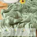 GARENY 6 Pack Sage Green Cheesecloth Table Runner 120 Inch 10 FT Boho Gauze Cheese Cloth Table Runner for Spring Bridal Baby Shower Wedding Birthday Party Holiday Centerpiece for Home Decorations