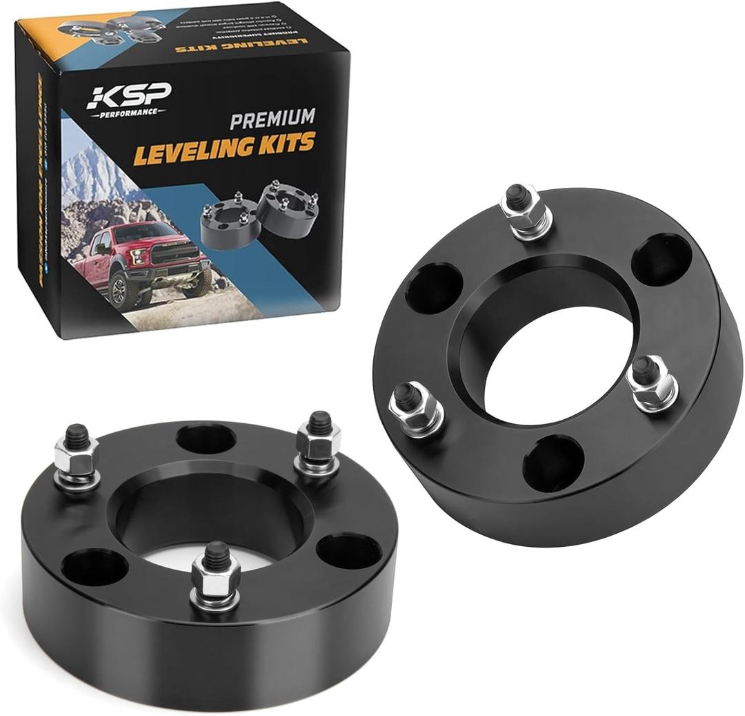 KSP 2.5”Sierra Lift Kits, 2.5in Front Leveling Lift Spacers Compatible with Chevrolet Silverado 1500 GMC Sierra 1500 2007-2026, Aluminum Suspension Level Lift Kit Raise The Truck 2.5inch in The Front