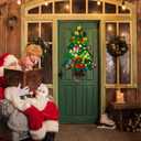 2 x CCINEE Christmas Felt Tree, 3.5ft DIY Felt Xmas Tree with LED Lights 40pcs Detachable Ornaments for Kids Gifts Christmas Wall Door Hanging Decorations