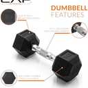 CAP Barbell Coated Dumbbell Weight | Multiple Options Pairs & Sets (50 lb - Set (10 lb x 2 & 15 lb x 2))