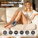 YAZHI Foot Massager 2-in-1 Warming Wrap Portable for Home or Travel 2packRelax & Renew Foot & Ankle Massager with 3 Modes & 4 Heat Levels, Red