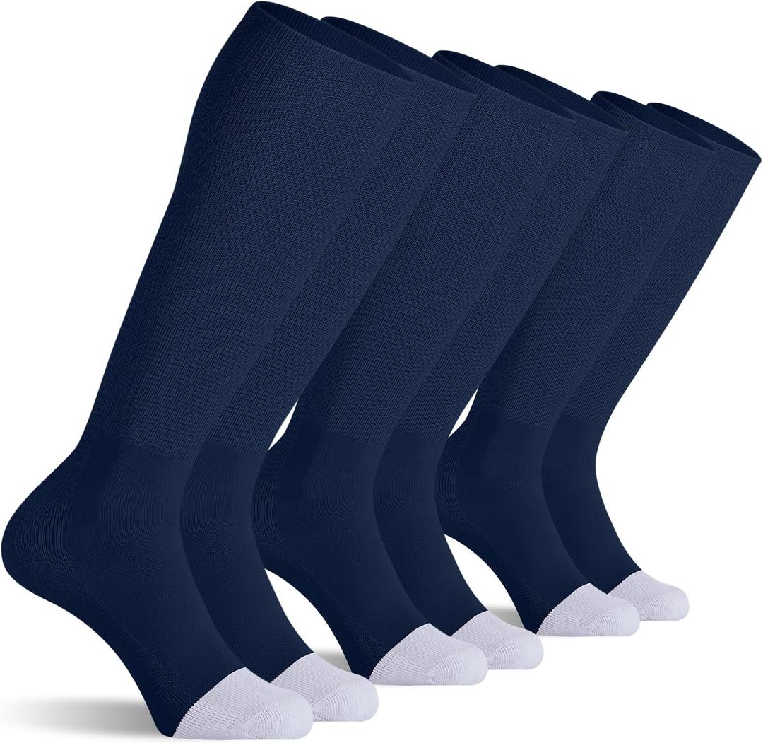 CS CELERSPORT 2/3 Pack Baseball Soccer Softball Socks for Youth & Adult Multi-sport Tube Socks (Large)