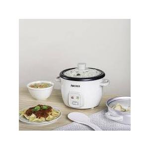 AROMA® Rice Cooker, 3-Cup (Uncooked) / 6-Cup (Cooked), Small Rice Cooker, Oatmeal Cooker, Soup Maker, Auto Keep Warm, 1.5 Qt, White, ARC-363NG