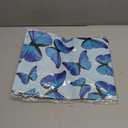 MAYCARI Slim Blue Waterproof Laptop Sleeve Bag 15 Inch-15.4 Inch, Light Weight Fuax Leather Protective Laptop Sleeve Case, Cute Blue Butterfly Print 15 Inch-15.4 Inch Case for Girls Women Boys