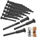 20 Pcs 1/8 Inch Black Cable Railing Hardware, 316 Stainless Steel Invisible Straight Bar Connectors with Hex Wrench for Deck Stair Railings for 2"x2" Wood Metal Post Deck Cable Railing Kit