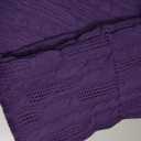 Aormenzy Cable Knit Throw Blankets 60 x 80 Inches, Soft Cozy and Lightweight Knitted Blanket, Machine Washable Acrylic Blanket, Decorative Throw Blanket for Couch Sofa Bed, Dark Purple