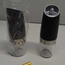 CIRCLE JOY Gravity Electric Salt and Pepper Grinder Set Automatic Salt and Pepper Grinder Set with LED Light, Battery Operated, Adjustable Coarseness, Large Capacity, for Home Kitchen BBQ