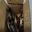 Polifish Antique Gold Wall Candle Holder Set of 2, Vintage Taper Candle Wall Sconce, Cast Iron Candlestick Holders Decor for Living Room, Fireplace and Yard Channel