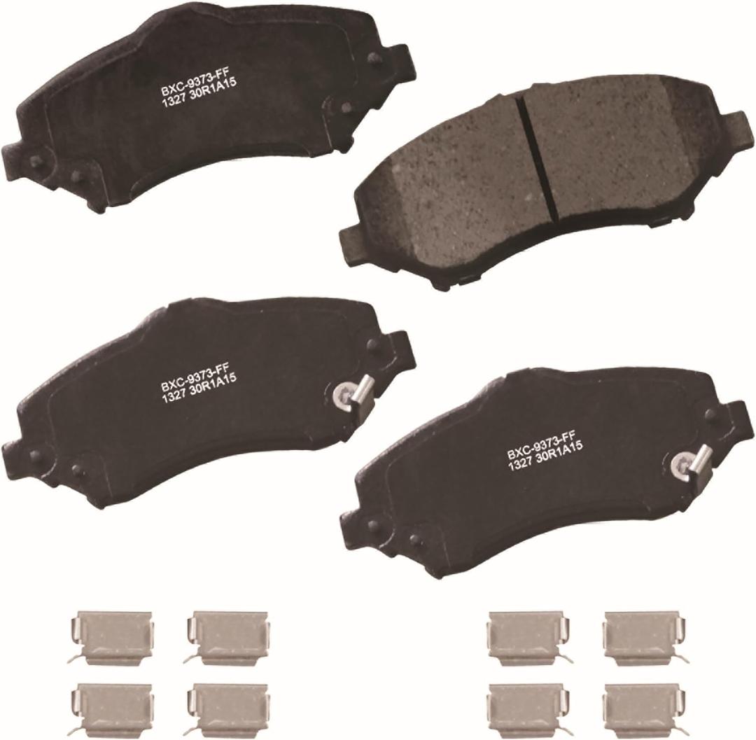 Bendix Premium SBC1327 Ceramic Front Brake Pads fits Chrysler Town & Country, Dodge Grand Caravan, Journey, Nitro, Jeep Liberty, Wrangler, JK, Ram C/V, Volkswagen Routan (Models With 302mm Rotors)