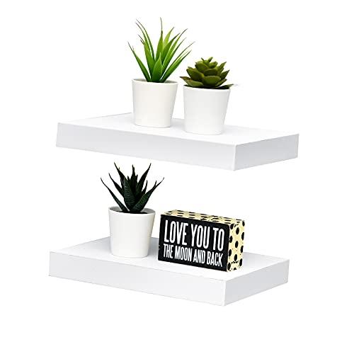 WELLAND Set of 1 Floating Shelves Wall Mounted Shelf, for Home Decor with 8" Deep (White, 10 inch)