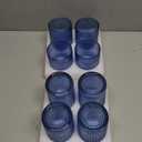 Lumkit Vintage Hobnail Driinking Glasses Set, Glassware Drinking Set of 8, 12 oz Highball Glasses & 10 oz Cocktail Glasses, Tumbler Glasses for Cocktails, Whiskey, Juice, Milk, Blackish Blue