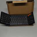 MEETION Foldable Bluetooth Keyboard with Touchpad, 3-Device Portable Wireless Keyboard with Numeric Keypad, Full-Size Rechargeable Business Travel for iPad Phone Laptop PC iOS Android Windows Mac