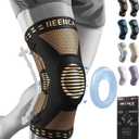 NEENCA Professional Knee Brace for Pain Relief, Medical Knee Support with Patella Pad & Side Stabilizers, Compression Knee Sleeve for Meniscus Tear, ACL, Joint Pain, Runner, Workout (Copper, X-Small)
