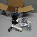 Cambom Rotary Cheese Grater Hand Crank Cheese Shredder for Fresh Cheese, Vegetable, Nuts,Non-slip Suction Base, Free Cleaning Brush Three Blades, Black