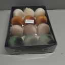 Christmas Tree Ornaments Set Velvet Balls, 12pcs Shatterproof Christmas Bulbs Ornaments for Xmas Tree Decorative Hanging, Vintage Flocked Decoration, 78mm, 3.15 in, Multicolor Green Brown Neutral