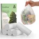 Small Compost Bags 1.2 Gallon Mini Trash Bags 125 Count, Ecosilva Compost Bag 5 Rolls Small Trash Bags ASTM OK compost INDUSTRIAL, 4-5 L Wastebasket Compost Bag for Kitchen Compost Bin (White)