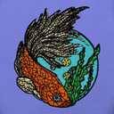 4 x ZEGINs The Goldfish in The Water Patch Embroidered Applique Badge Iron On Sew On Emblem