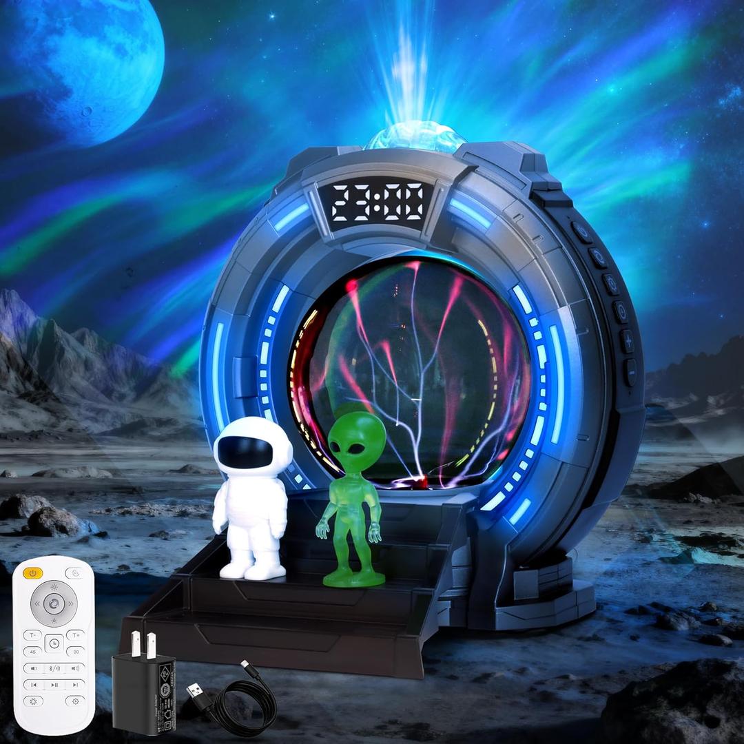 Galaxy Projector for Bedroom, Northern Lights Projector with 8 Nebula Effects, Aurora Light Projector with Magical Plasma Ball Lamp, Space Ceiling Star Projector for Bedroom Kid Adult