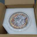 Ceramic Wood Brass Semi Flush Mount Ceiling Light Vintage Hallway Light Fixture, Mid Century Modern Small Ceiling Mount Chandelier Light Fixture for Kitchen Laundry Room Entryway Porch Foyer (Wood+Brass Base 1 Pack)