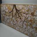 Large Wall Art Print Gold Abstract Tree Of Life Framed Modern Artwork Canvas Painting Gold Tree Pictures Home Decor Ready To Hang For Bedroom Living Room 29" X 58"