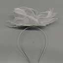 Fascinators Hat Feathers Cocktail Headband Tea Party Headpiece for Women White