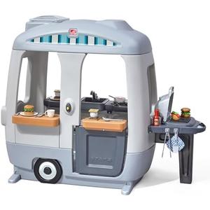 Step2 Adventure Camper Kids Playhouse with Kitchenette, 52 Accessories