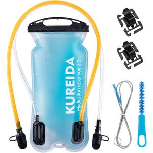 Dual Hydration Bladder 2 Liter,Water Bladder for Hiking Backpack Leak Proof,Water Reservoir for Hydration Pack,BPA Free,Carry Water and Electrolytes,TPU Material