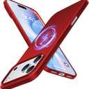 TORRAS Magnetic Slim-Fit for iPhone 17 PRO MAX Case, Ultra-Thin 17 ProMax Phone Case Compatible with MagSafe, Light Anti-Scratch Matte Hard PC Bayer 6.9 inch OriginFit, Red