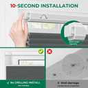 Allesin zen No Drill Top Down Bottom Up Cellular Shades,Grey,30.5" Wx64 H | TDBU Blackout Blinds for Indoor Windows,Cordless Honeycomb Shades for Home,Easy to Install Thermal Insulated
